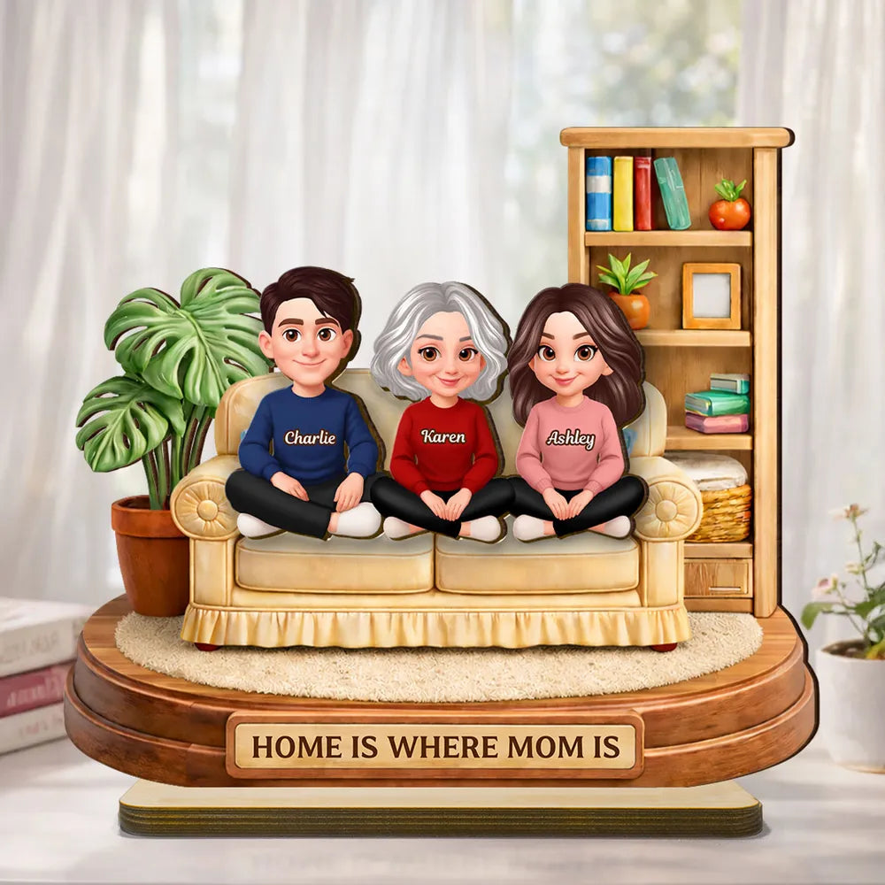 Custom Family Figurine for Mom - Personalized Gift for Home Decor Plaque MagicInPrints