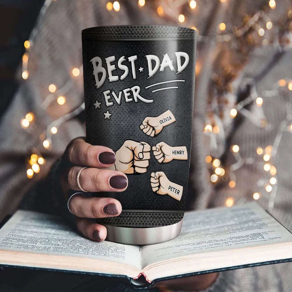 Personalized Tumbler for Dad with Kids' Names - Father's Day Gift Cup MagicInPrints