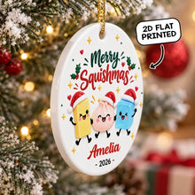 Load image into Gallery viewer, Personalized Ceramic Squishmas Ornament Custom Name Gift for Christmas
