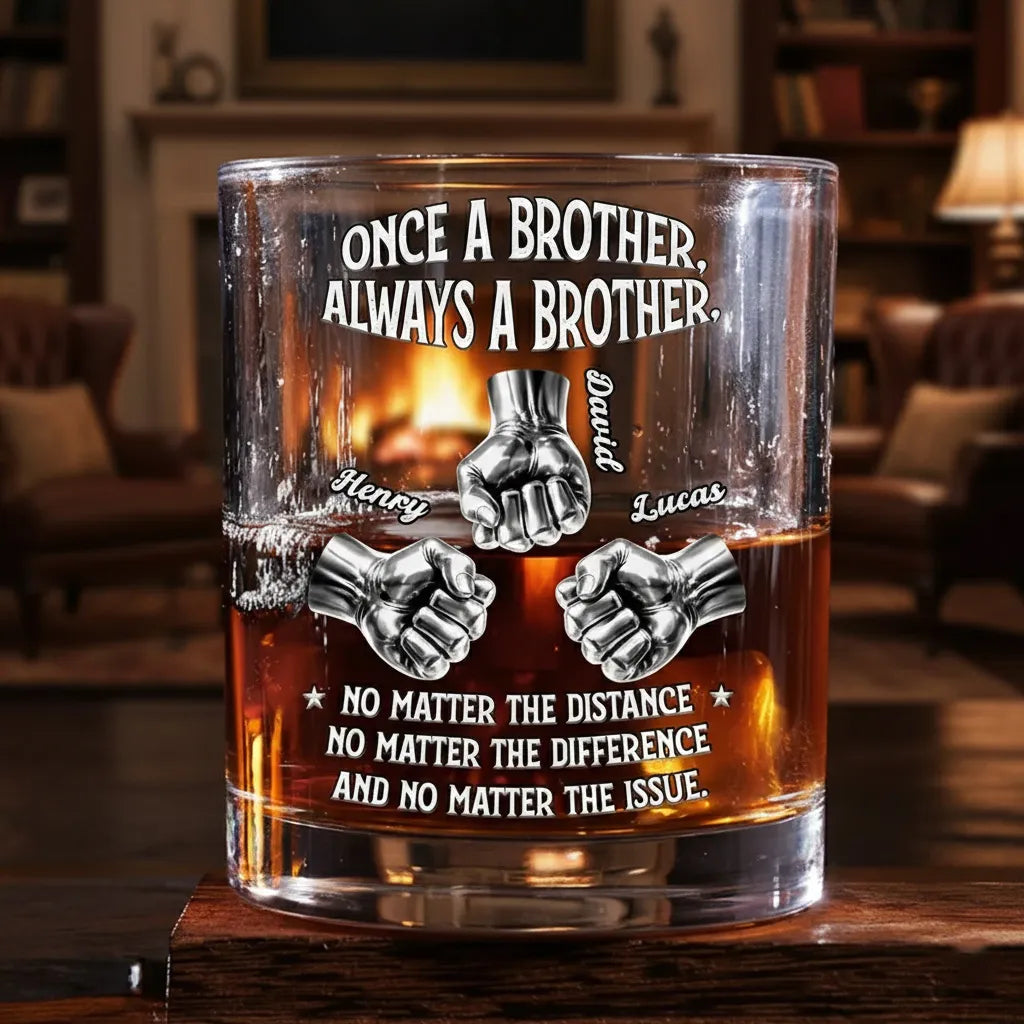Personalized Whiskey Glass for Brothers - Sentimental Gift for Any Occasion Cup MagicInPrints