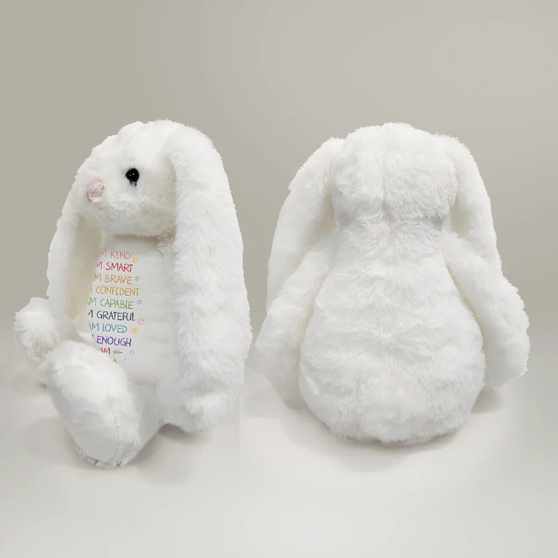 Personalized Stuffed Bunny for Kids - Affirmation Plush Toy with Custom Name Plaything MagicInPrints