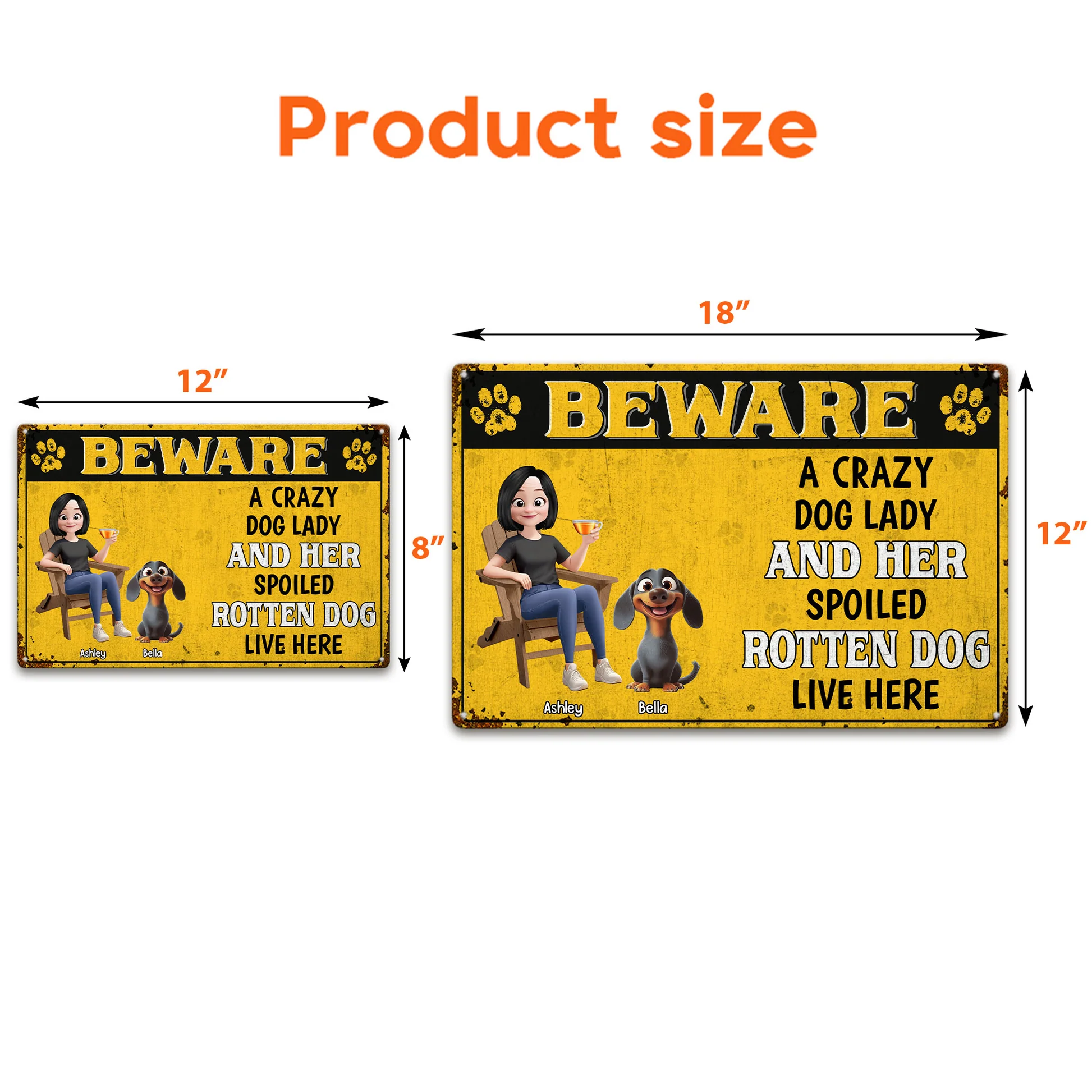 Personalized Dog Lover Garden Sign - Funny Pet Warning for Home Sign MagicInPrints