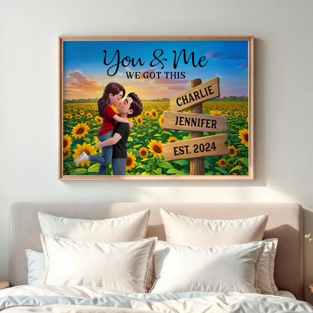 Personalized Couple Canvas Print for Romantic Partners - Anniversary Gift Poster or Canvas MagicInPrints