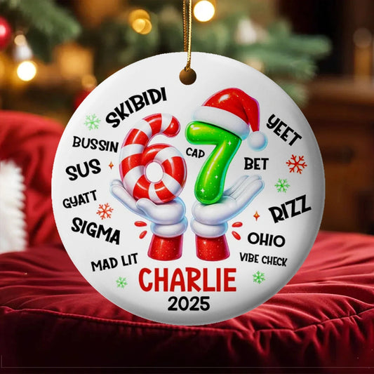Personalized Christmas Ornament for Teens - Fun Holiday Decoration 2025 Ornament MagicInPrints