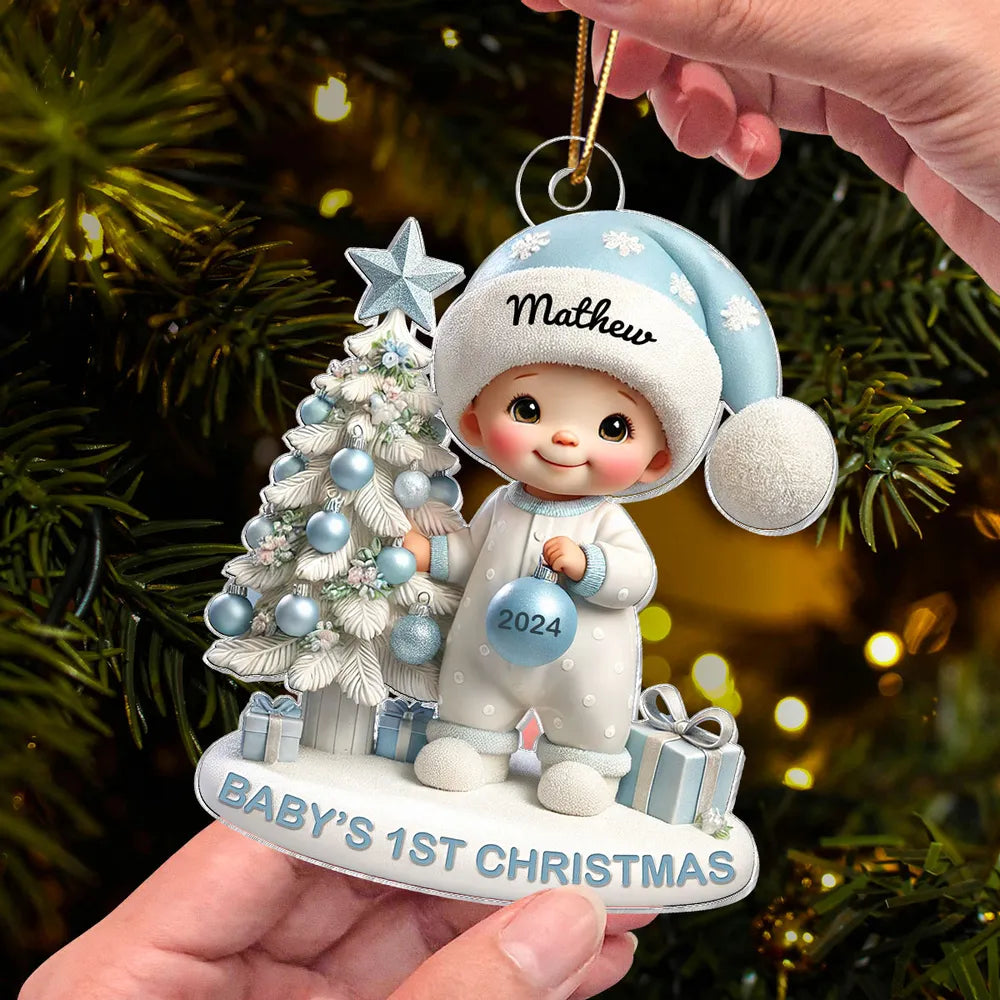 Personalized Baby's First Christmas Ornament - Custom Name Keepsake 2025 Ornament MagicInPrints
