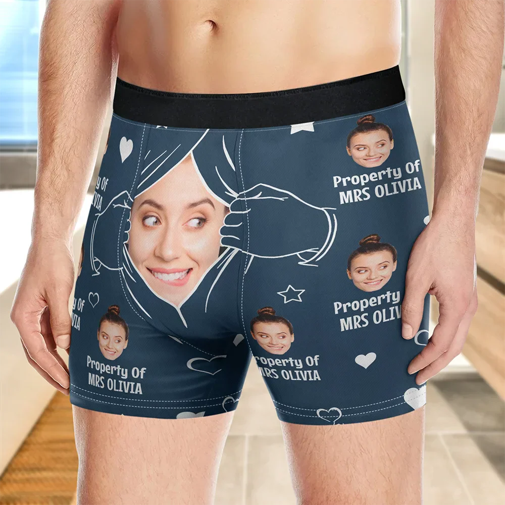 Custom Face Boxer Shorts for Men - Personalized Gift for Anniversary or Valentine's Day Underwear MagicInPrints