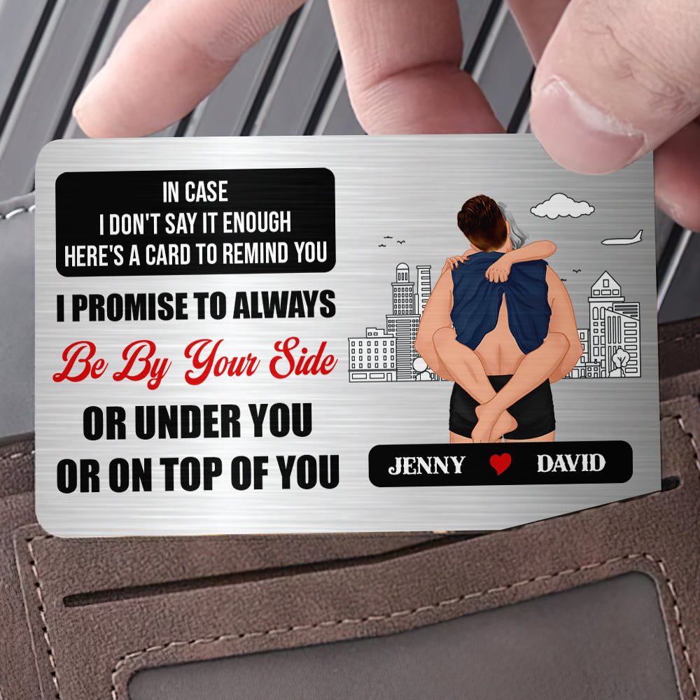 Personalized Couple Wallet Card - Be By Your Side Wallet Card PopCulturePrints