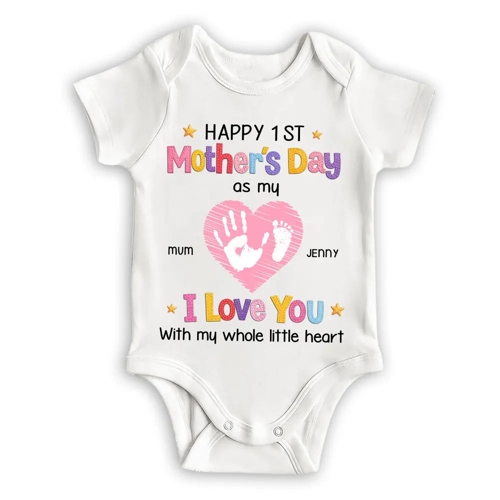 Personalized Baby Onesie for Mother's Day - First Mother's Day Gift Cloth MagicInPrints