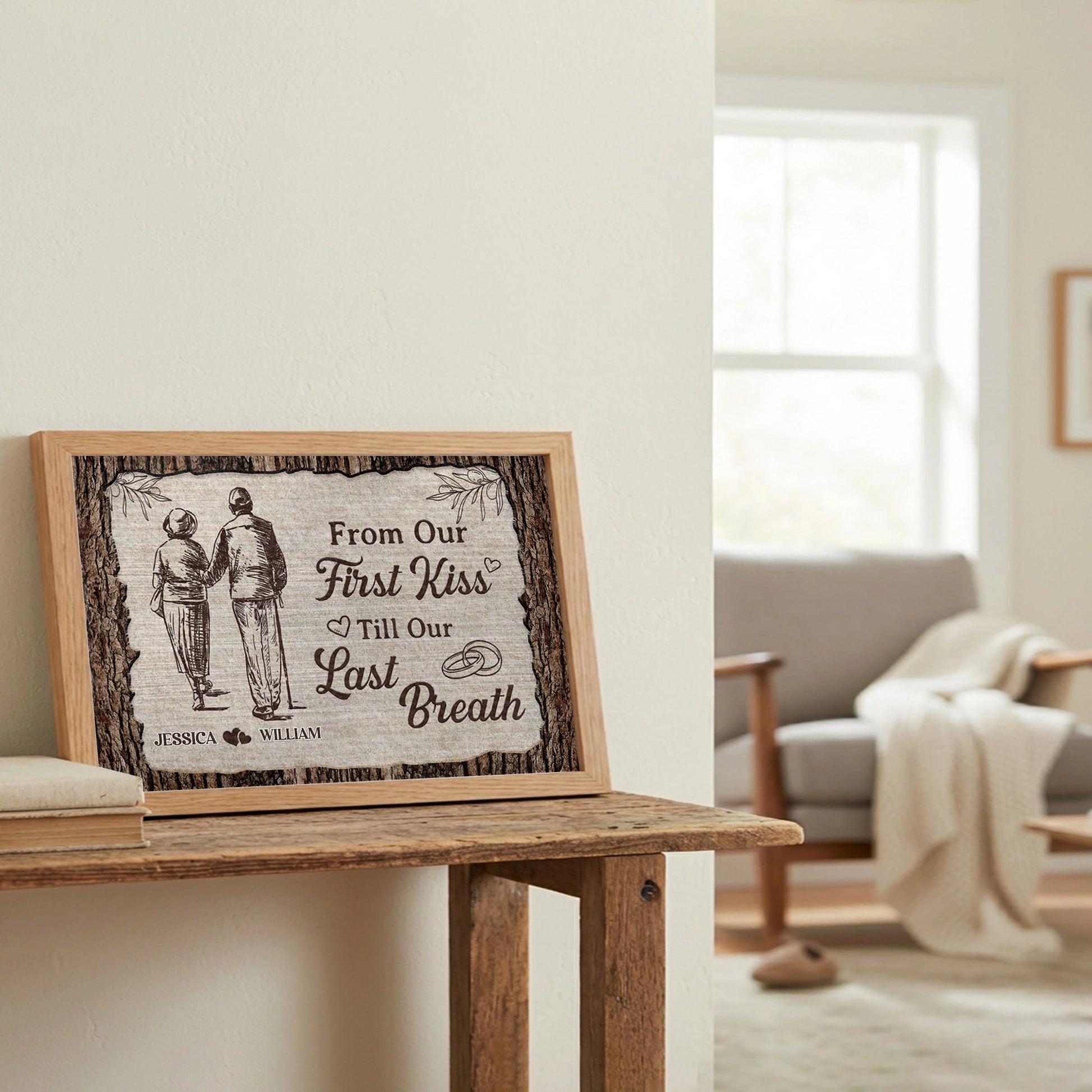 Personalized Wooden Anniversary Plaque for Couples - Sentimental Gift Poster or Canvas MagicInPrints