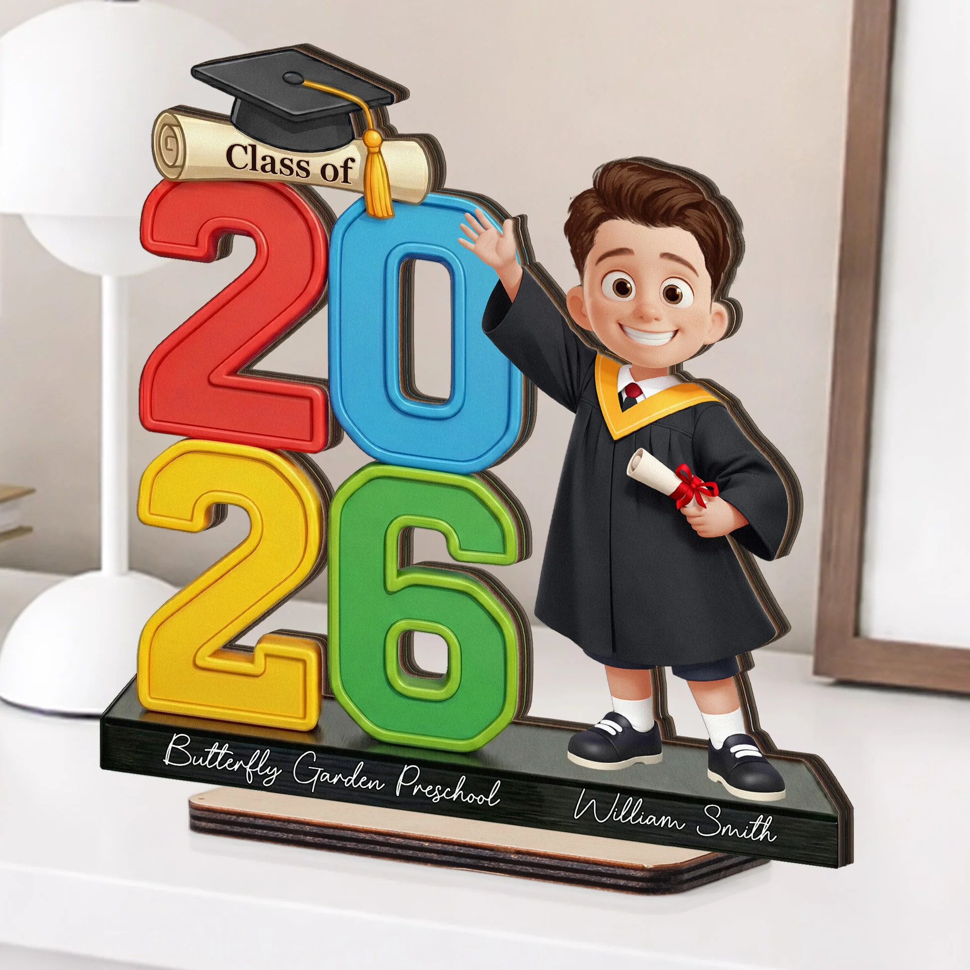 Custom Graduation Keepsake for Kids - Class of 2026 Personalized Preschool Gift Plaque MagicInPrints