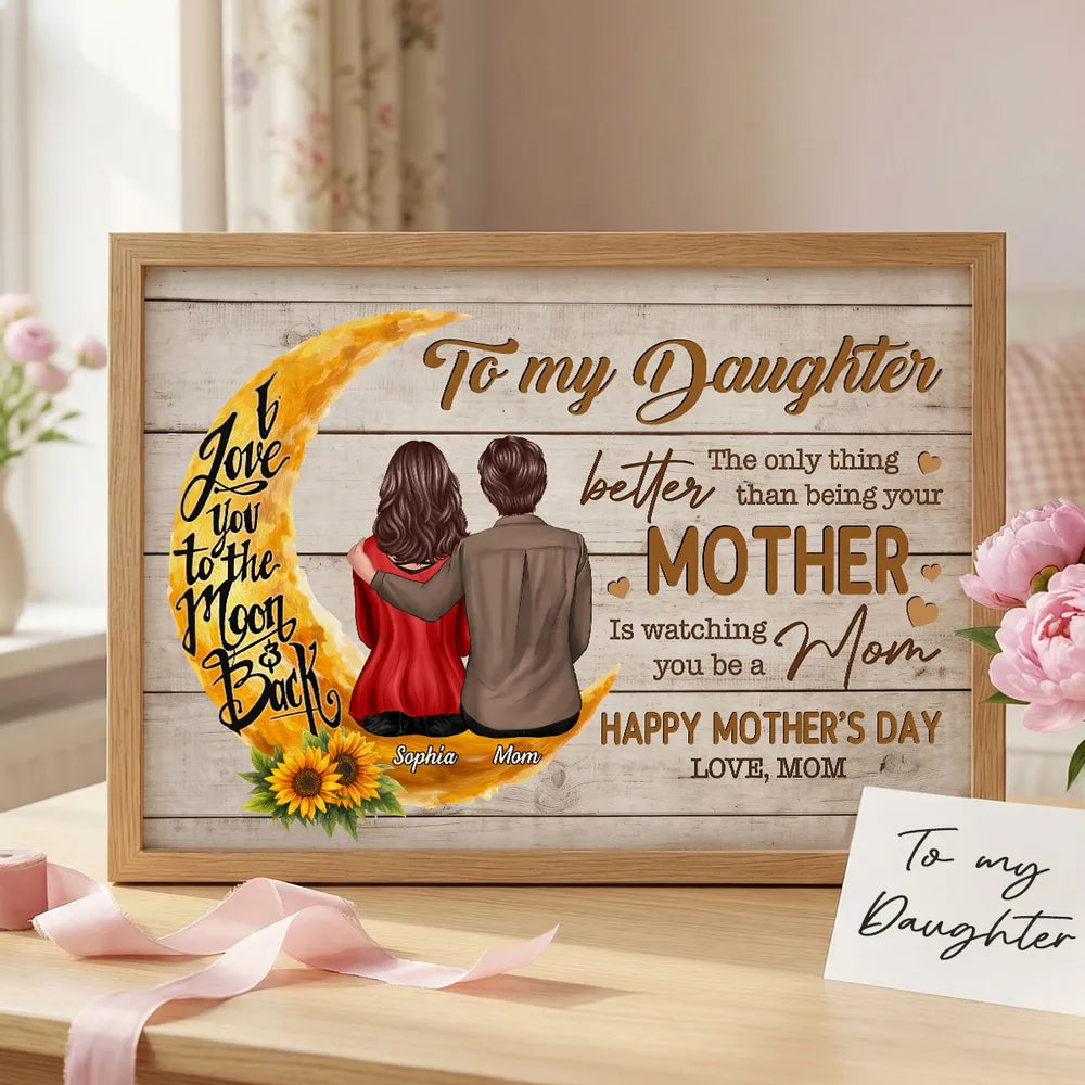 Personalized Mother-Daughter Canvas Art - Sentimental Mother's Day Gift Poster or Canvas MagicInPrints
