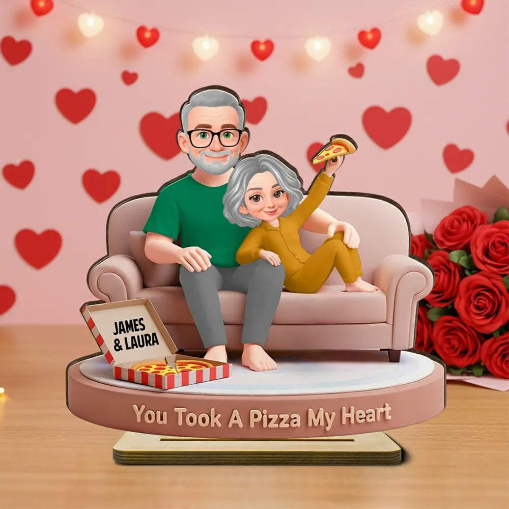 Custom Couple Figurine Romantic Gift - Personalized Valentine's Day Decor Plaque MagicInPrints