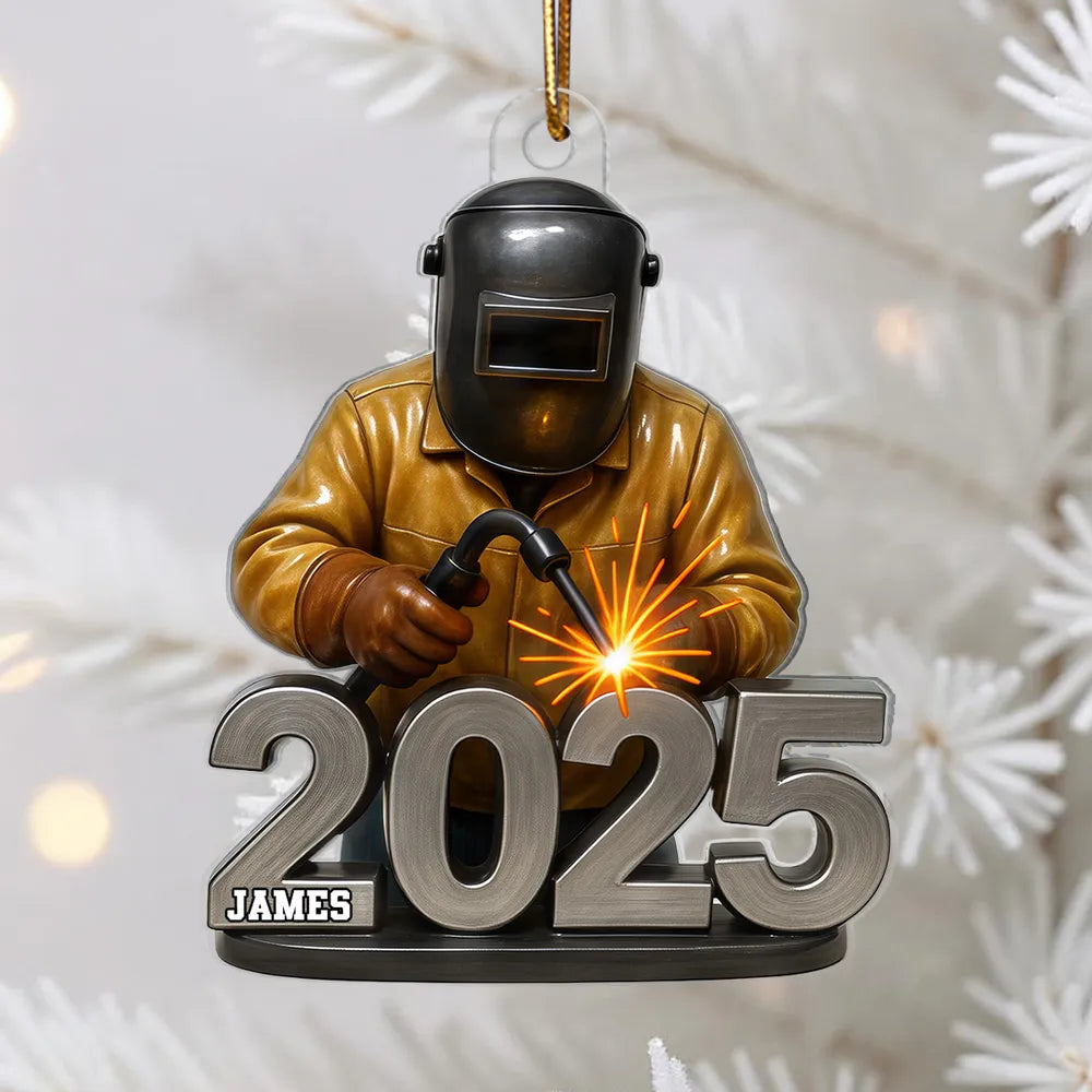Personalized Welding Ornament for Christmas 2025 - Custom Name Gift Ornament MagicInPrints