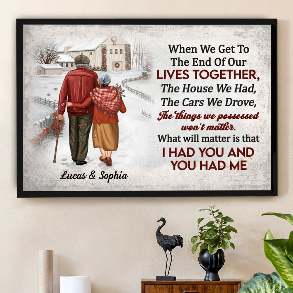 Personalized Couple Canvas Wall Art - Sentimental Gift for Seniors - Love Quote Poster or Canvas MagicInPrints