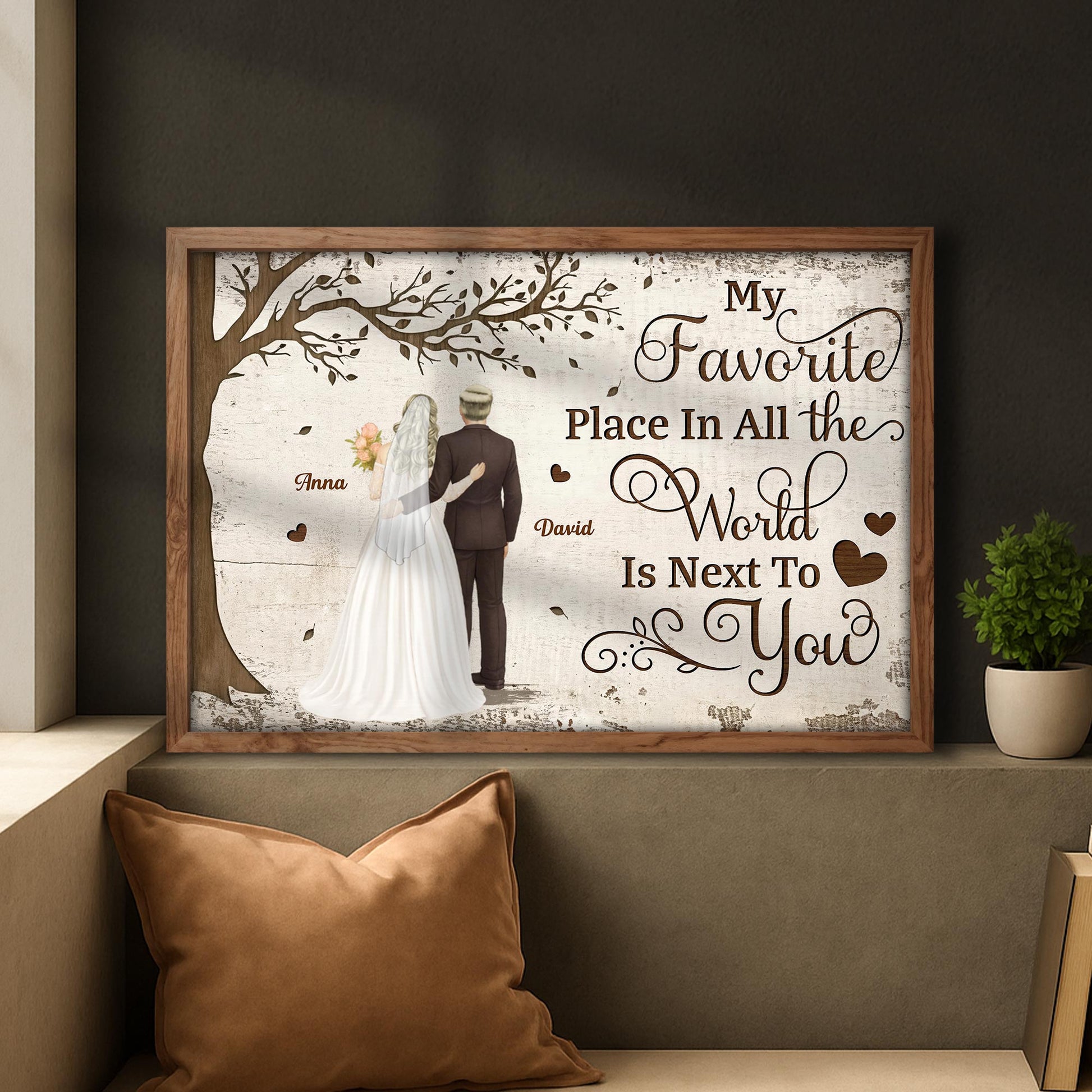 Personalized Wedding Canvas Art for Couples - Romantic Home Decor Poster or Canvas MagicInPrints