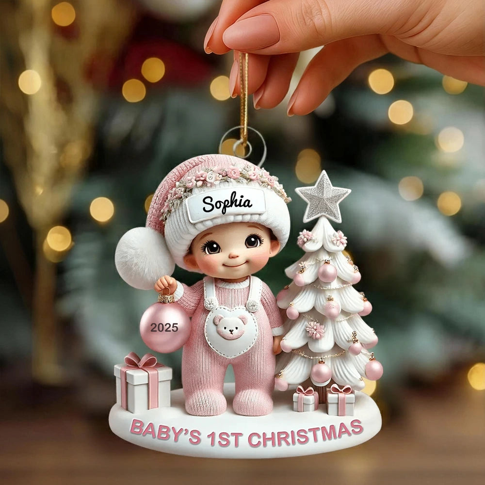 Personalized Baby's First Christmas Ornament - Custom Name Keepsake 2025 Ornament MagicInPrints