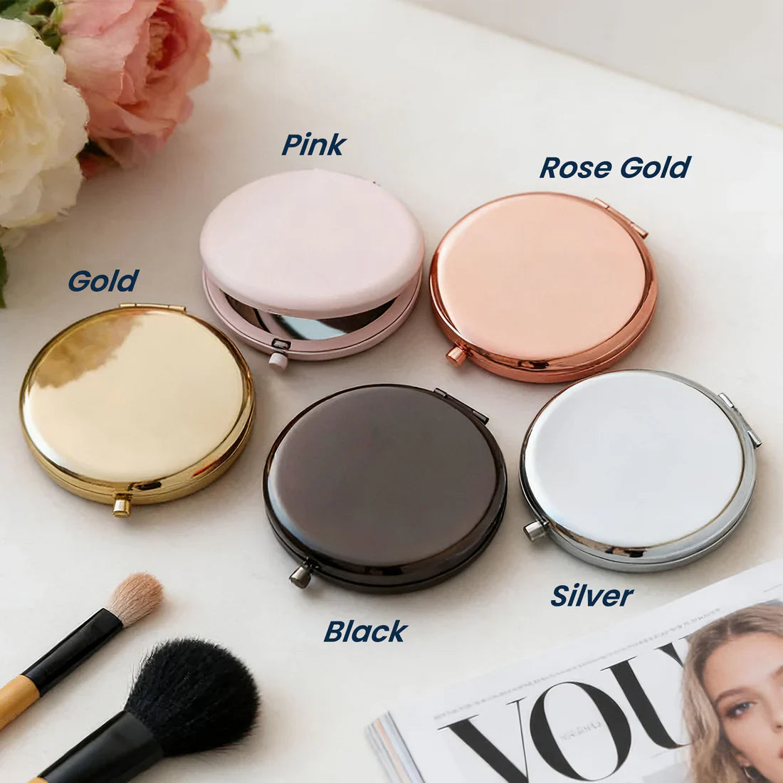 Personalized Engraved Compact Mirror for Daughter or Granddaughter - Sentimental Gift Beauty Tools MagicInPrints