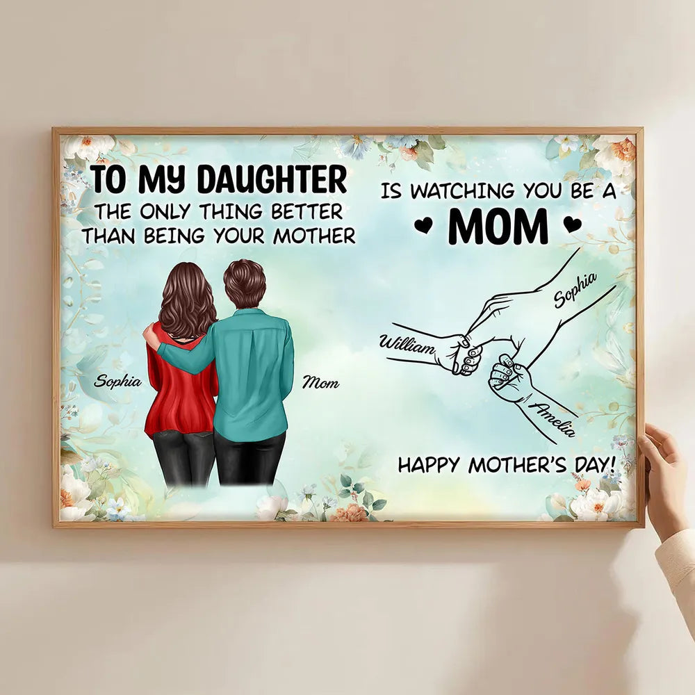 Personalized Mother's Day Canvas for Daughter - Sentimental Gift with Custom Names Poster or Canvas MagicInPrints