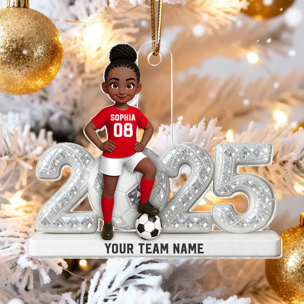 Personalized Soccer Ornament for Kids - Custom Team Name 2025 Ornament MagicInPrints