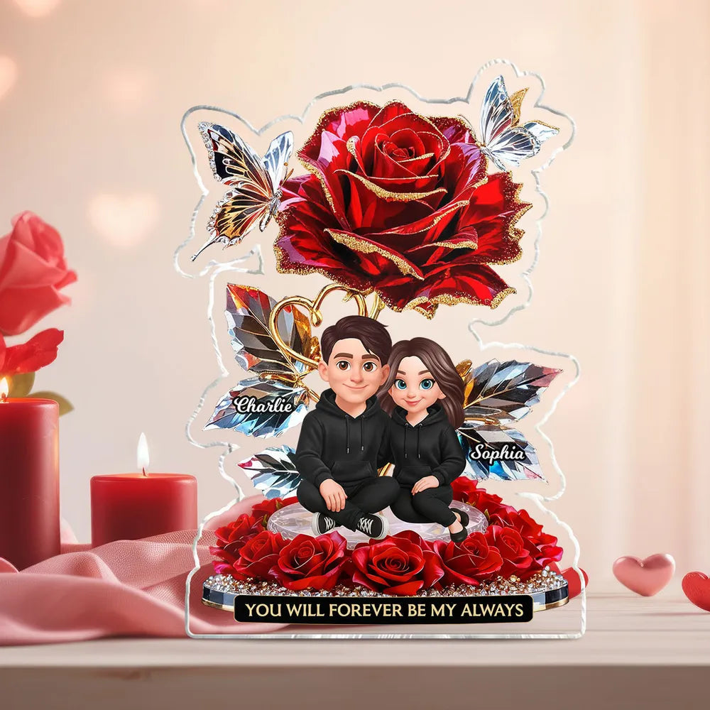 Custom Romantic Acrylic Plaque for Couples - Anniversary Gift Plaque MagicInPrints