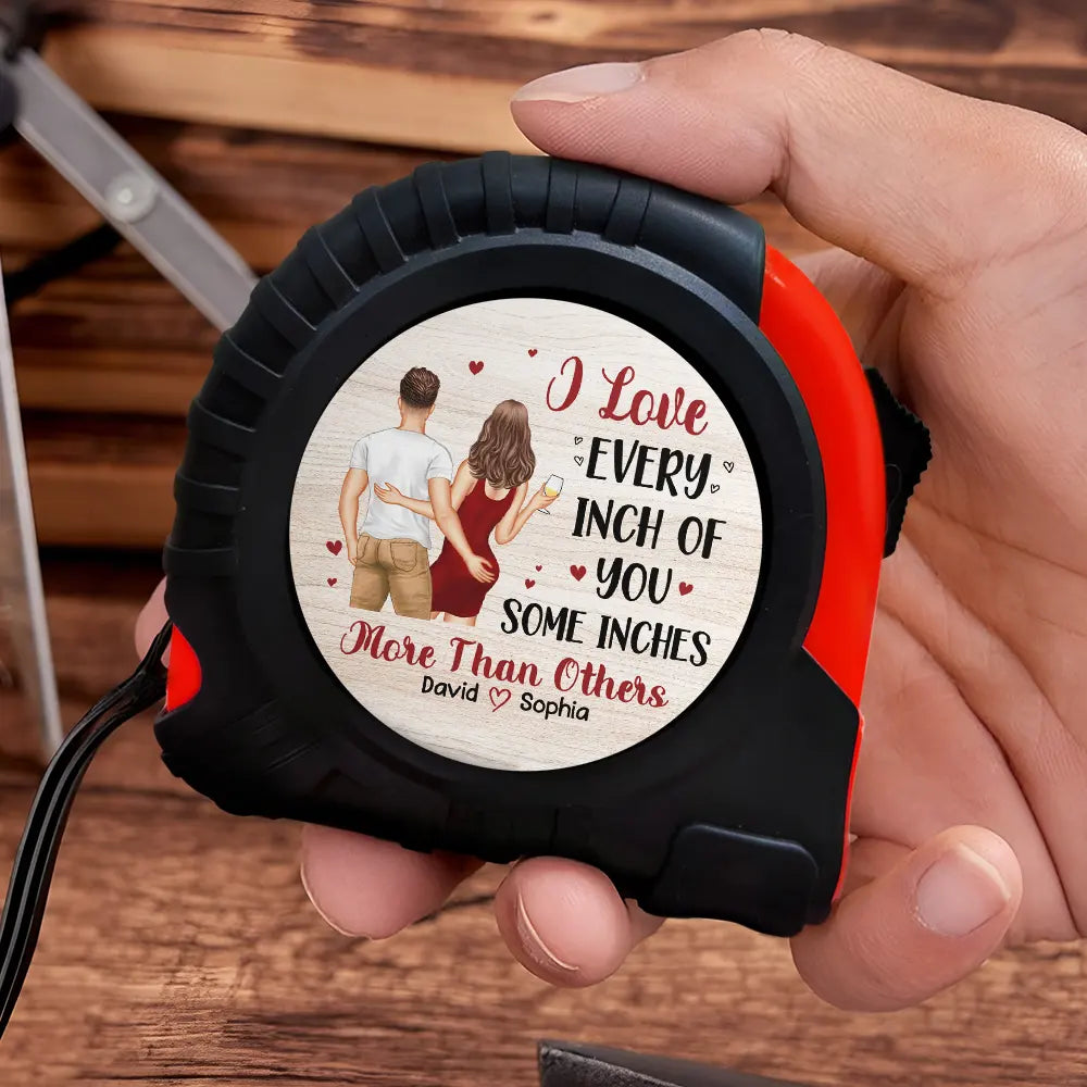 Personalized Tape Measure for Couples - Romantic Gift for Him Tools MagicInPrints