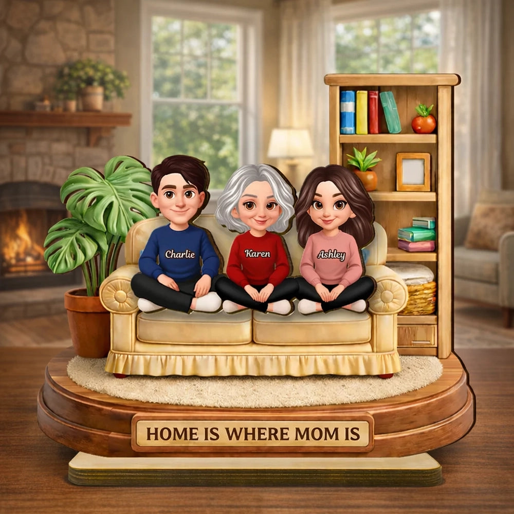 Custom Family Figurine for Mom - Personalized Gift for Home Decor Plaque MagicInPrints