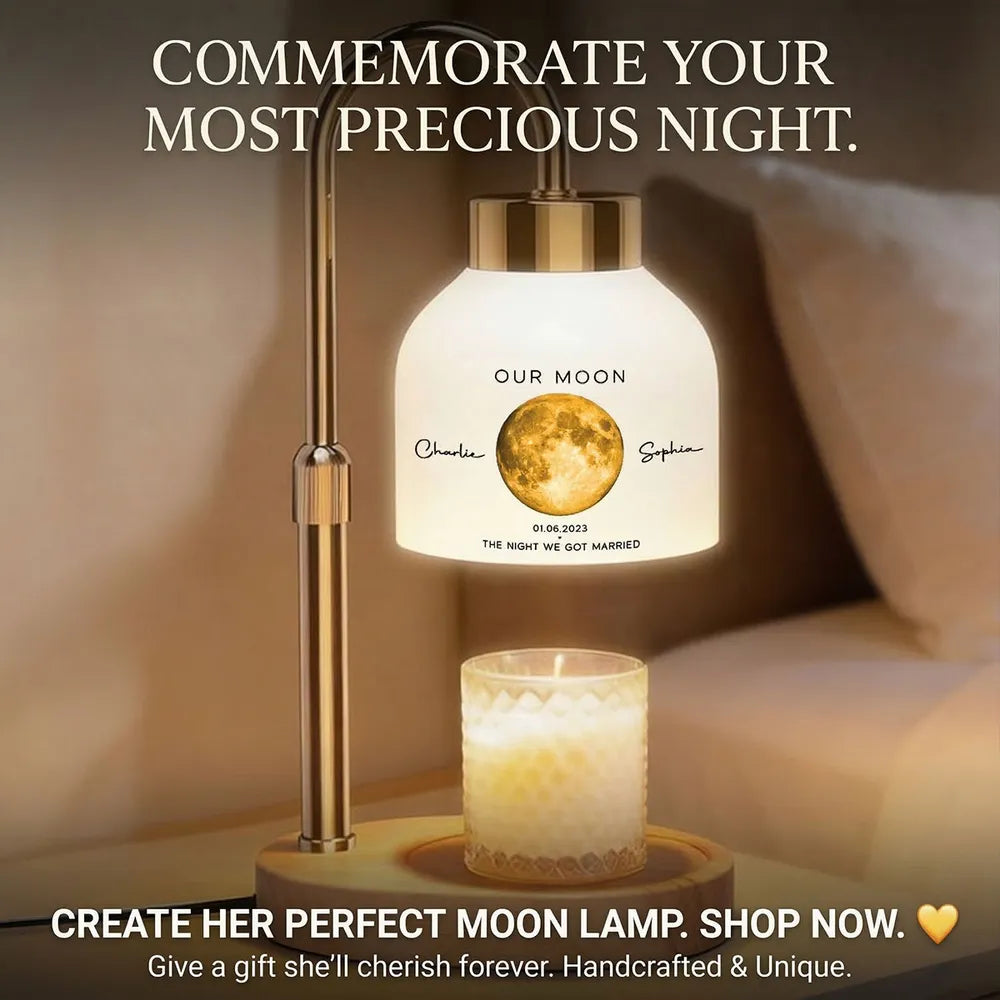 Personalized Moon Lamp for Couples - Wedding Night Memory Lamp MagicInPrints