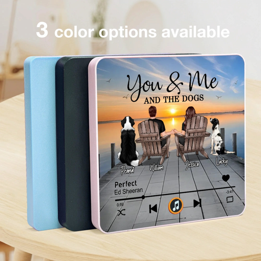 Personalized Music Plaque for Couples and Dogs - Romantic Gift Fridge Magnet MagicInPrints