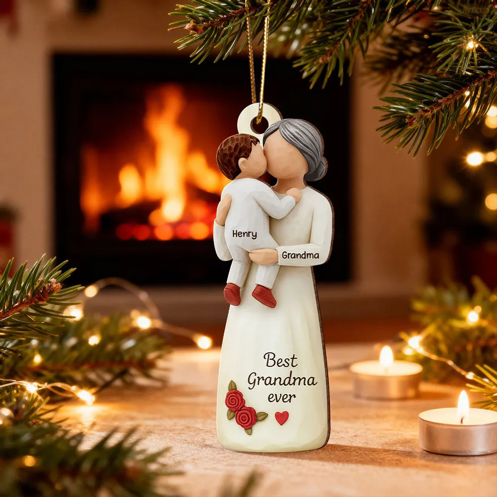 Personalized Grandma Ornament for Grandchildren - Heartfelt Christmas Gift Ornament MagicInPrints