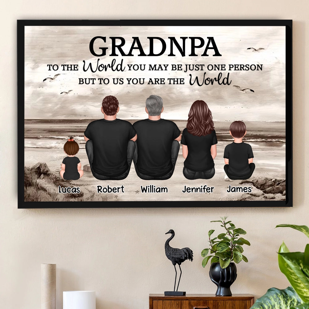 Personalized Family Canvas Print for Grandpa - Sentimental Gift for Grandparents Poster or Canvas MagicInPrints
