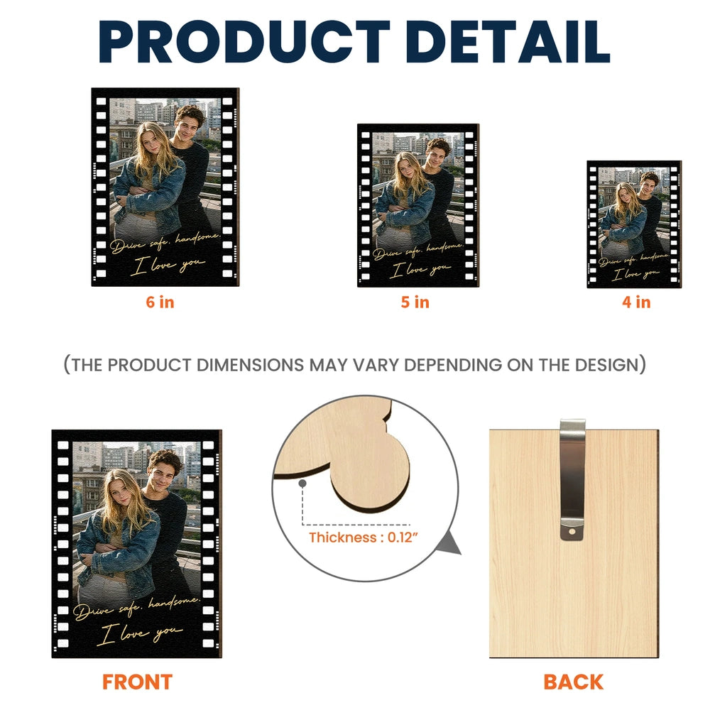 Custom Photo Film Strip Keychain for Couples - Romantic Gift Car Hanger MagicInPrints