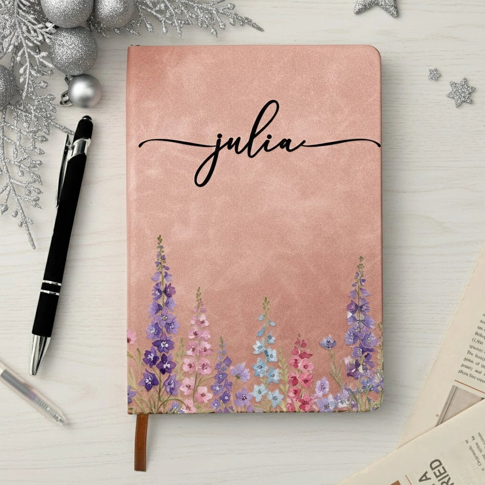 Personalized Floral Journal for Women - Custom Name Notebook for Gifts Stationery MagicInPrints