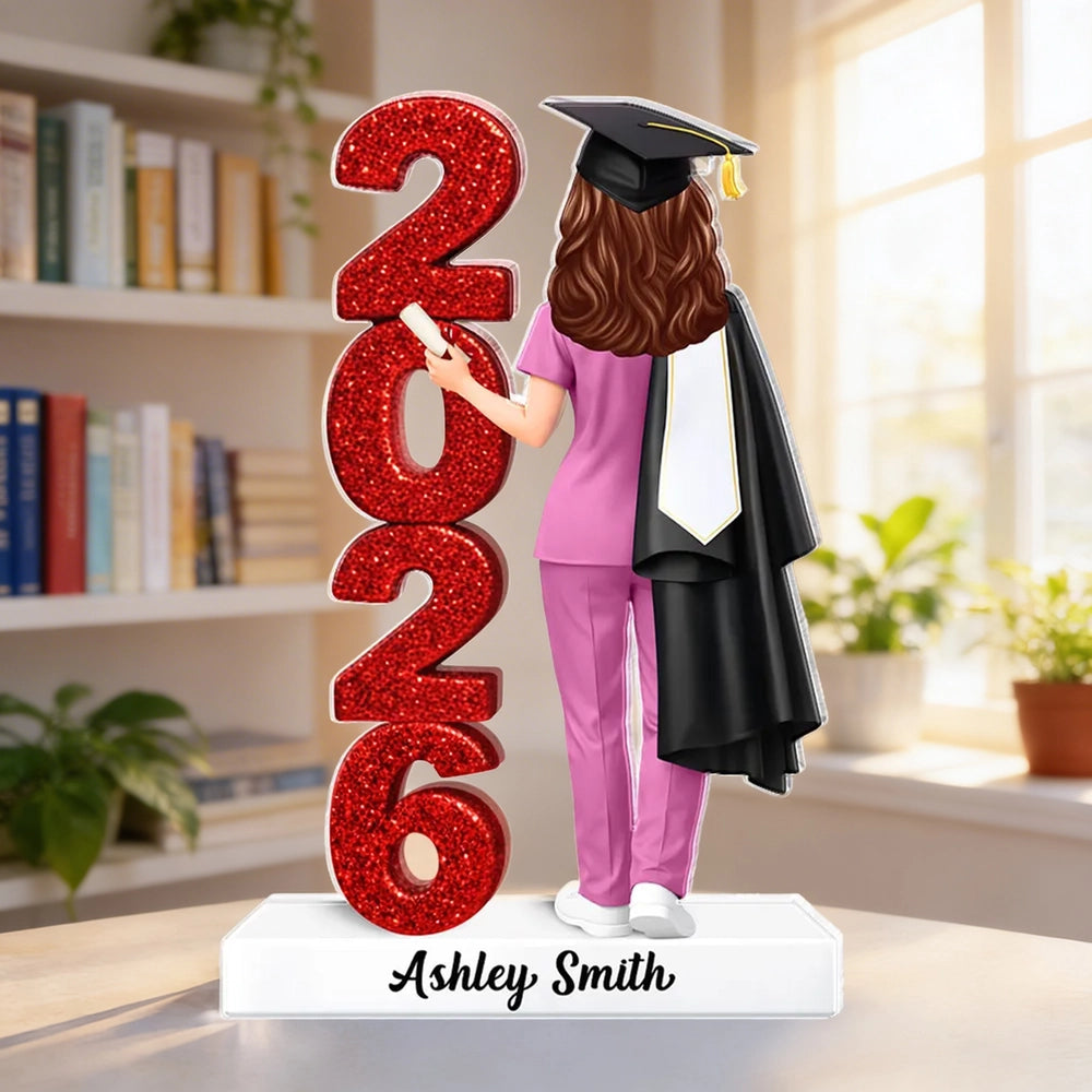 Personalized Graduate Nurse Figurine 2026 - Graduation Gift Plaque MagicInPrints