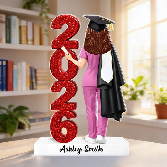 Personalized Graduate Nurse Figurine 2026 - Graduation Gift Plaque MagicInPrints