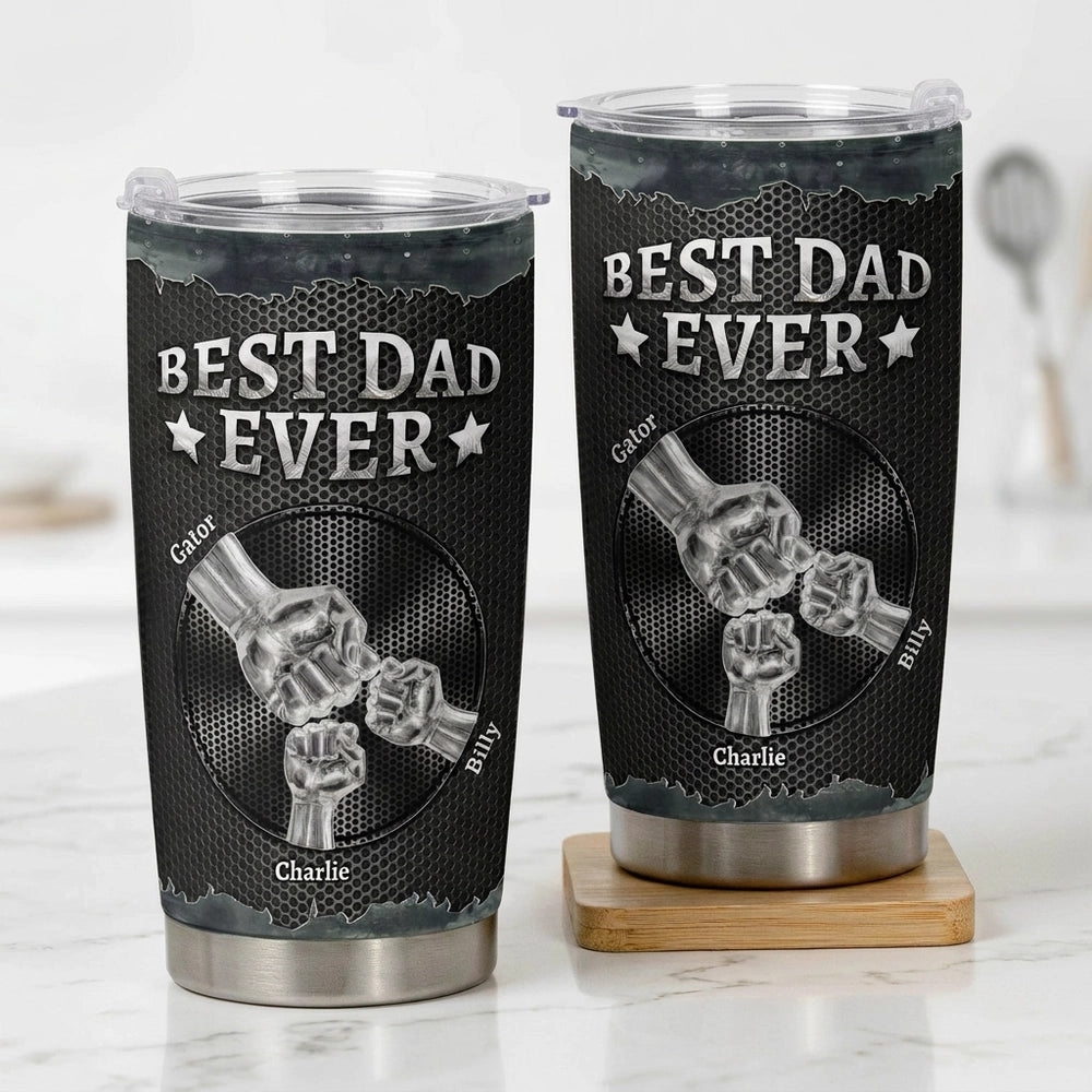 Personalized Dad Tumbler for Fathers - Best Dad Ever Gift Cup MagicInPrints