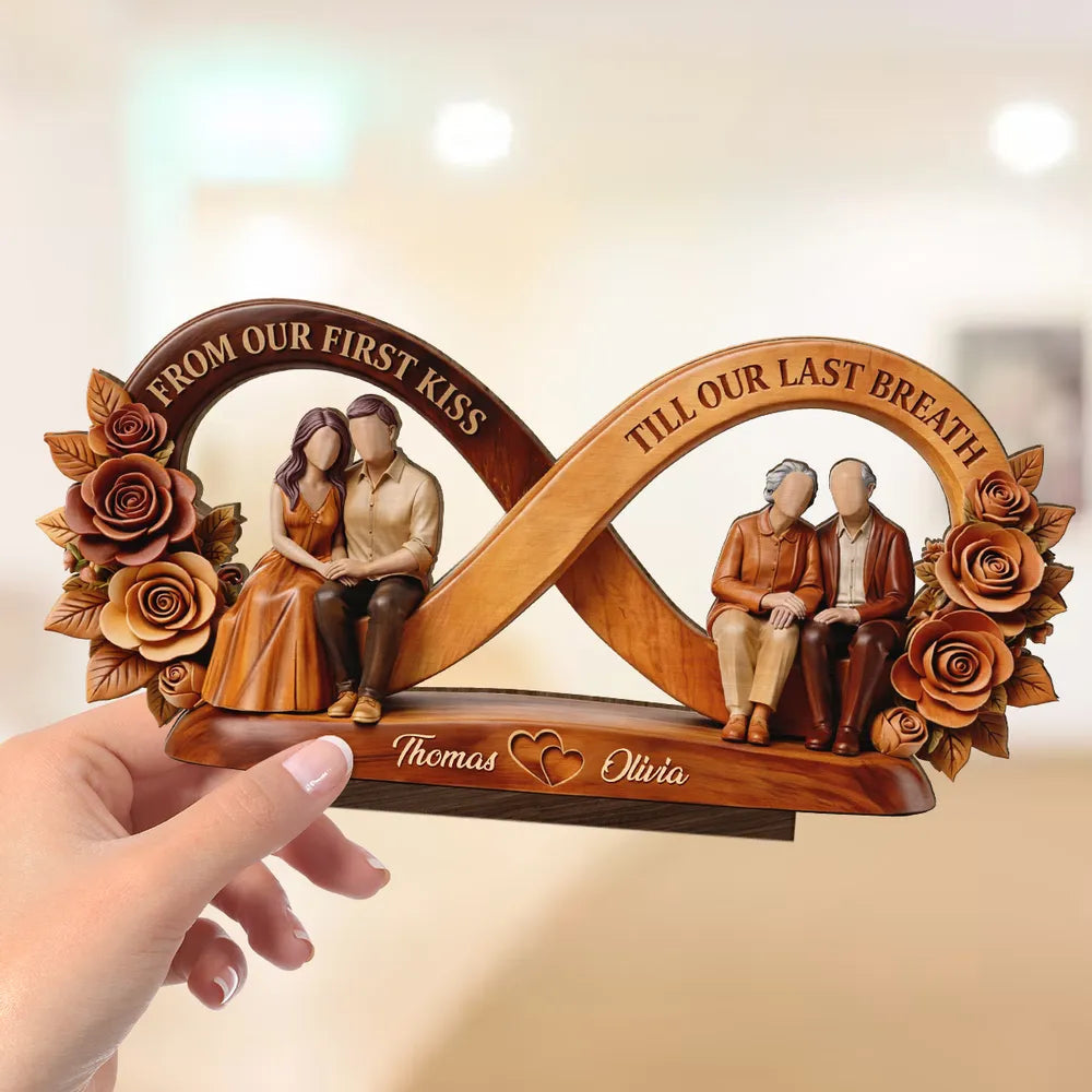 Personalized Infinity Couple Sculpture for Anniversary - Romantic Keepsake Gift Plaque MagicInPrints