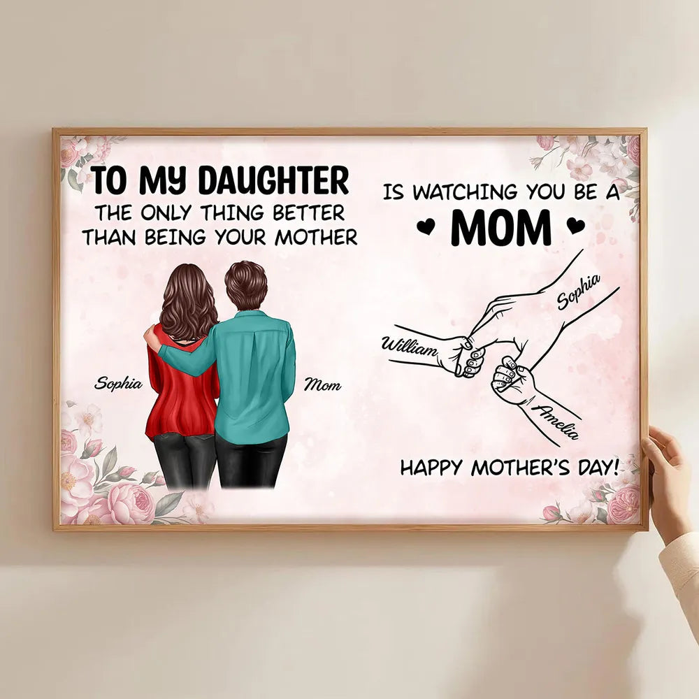 Personalized Mother's Day Canvas for Daughter - Sentimental Gift with Custom Names Poster or Canvas MagicInPrints