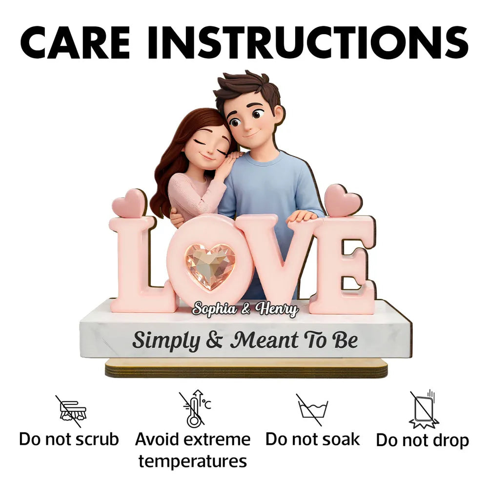 Personalized Couple Figurine Romantic Gift for Partners - Anniversary or Valentine's Day Plaque MagicInPrints