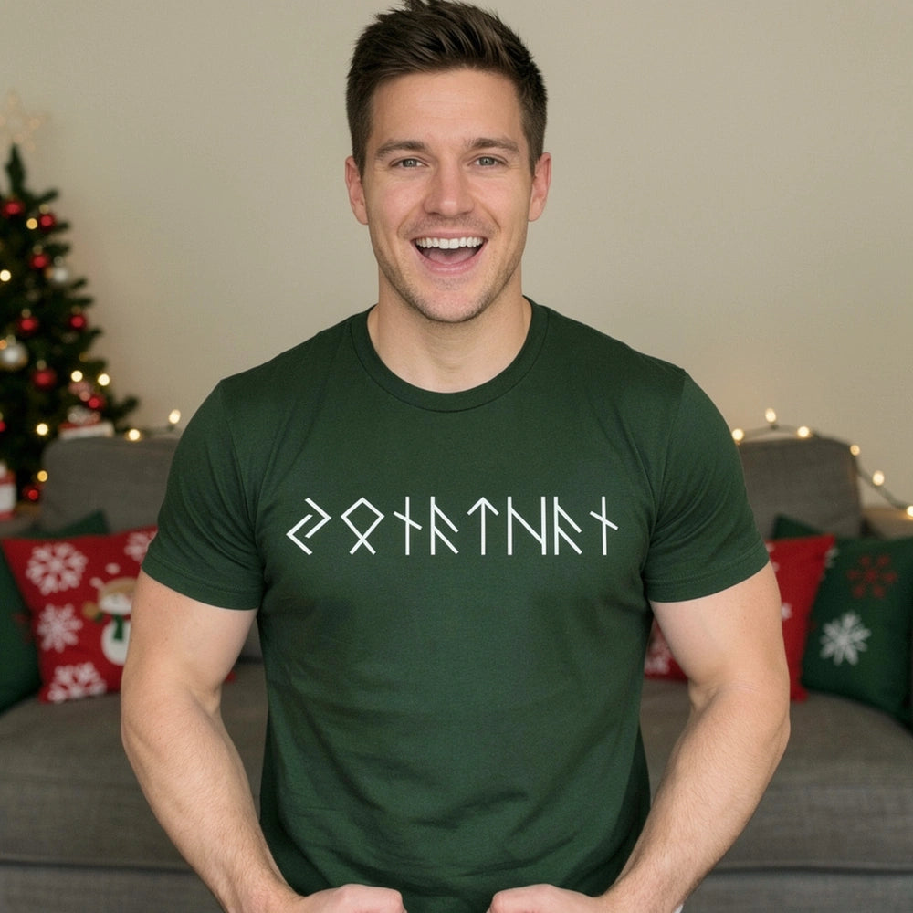 Custom Rune T-Shirt for Men - Casual Nordic Design Cloth MagicInPrints