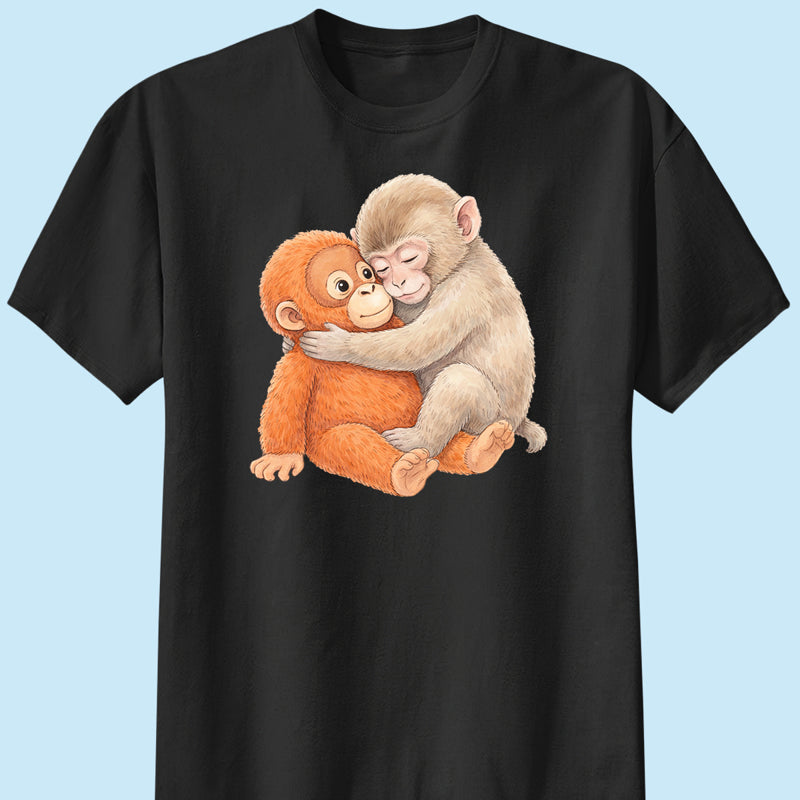 Cute Animal Hug T-Shirt for Kids - Love and Resilience Cloth MagicInPrints