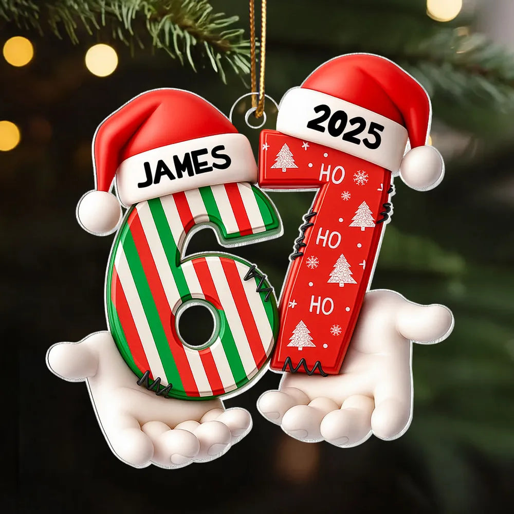 Personalized Christmas Ornament for Adults - Custom Name and Year Decoration Ornament MagicInPrints