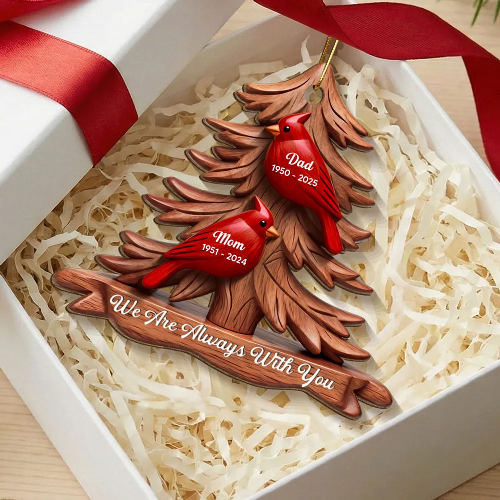 Personalized Memorial Ornament for Family - Cardinal Design Keepsake Ornament MagicInPrints