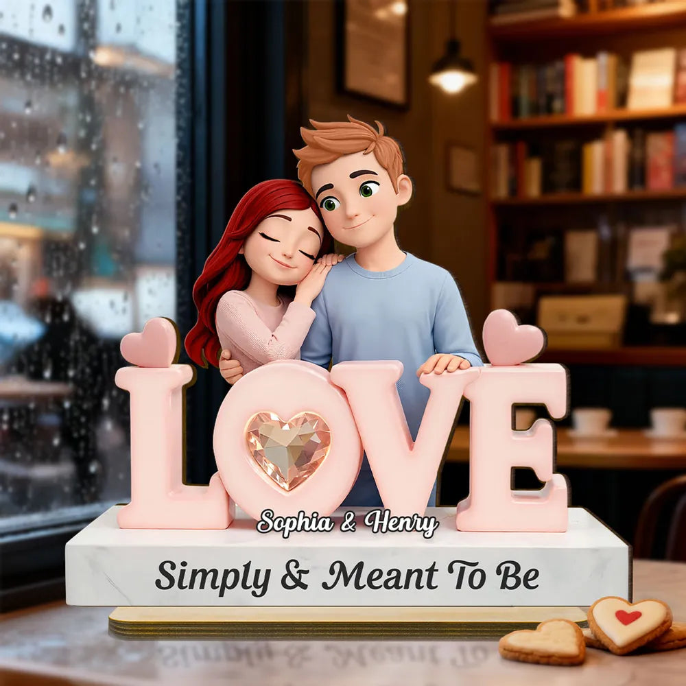 Personalized Couple Figurine Romantic Gift for Partners - Anniversary or Valentine's Day Plaque MagicInPrints