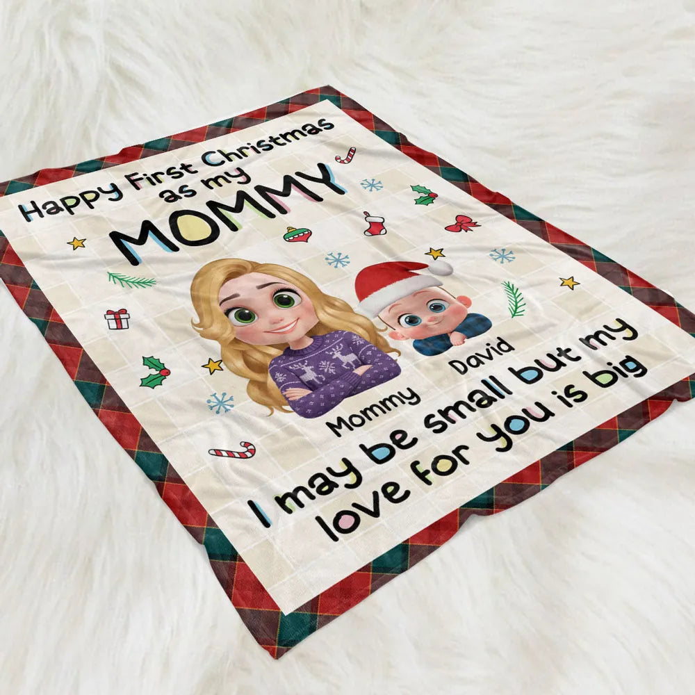 Personalized Christmas Blanket for Mom - First Christmas Sentimental Gift Blanket MagicInPrints