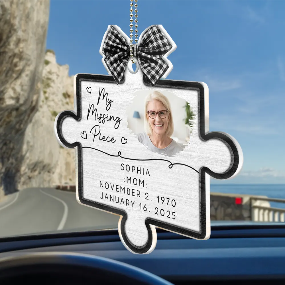 Personalized Memorial Car Ornament for Family - Sentimental Gift Car Hanger MagicInPrints