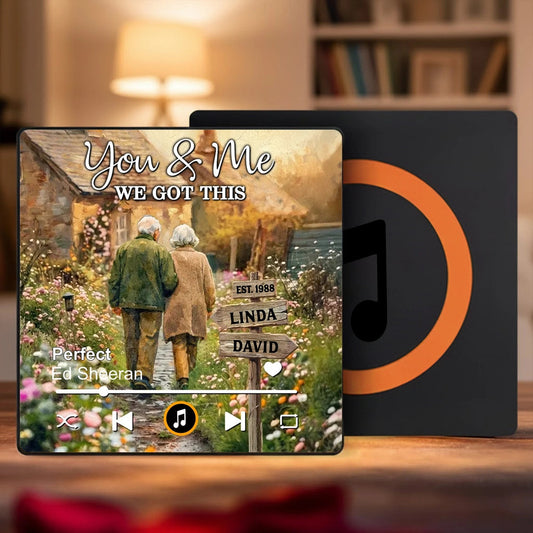 Personalized Music Plaque for Couples - Anniversary Gift with Custom Names Fridge Magnet MagicInPrints