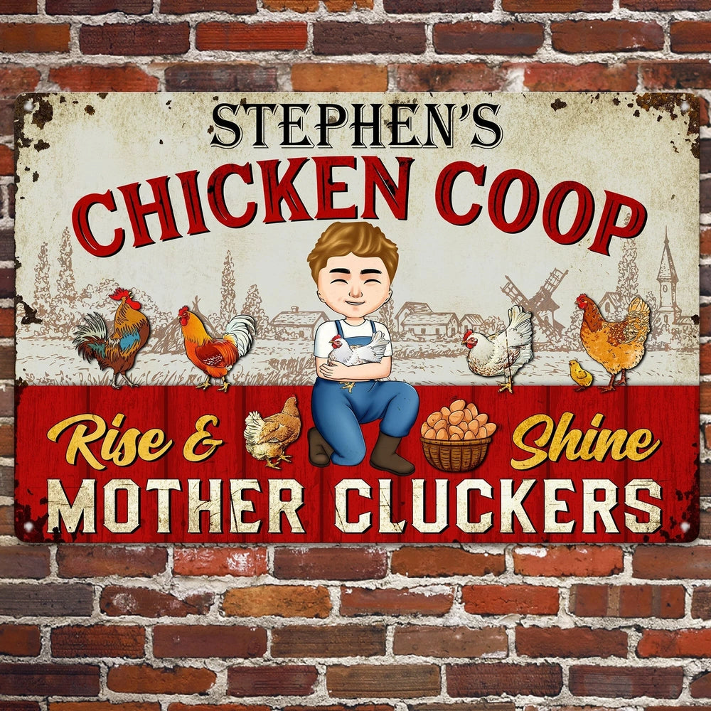 Personalized Chicken Coop Sign for Farmers - Rustic Home Decor Sign MagicInPrints