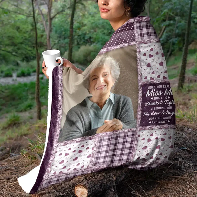 Personalized Photo Blanket for Grandparents - Heartfelt Gift for Family Love Blanket MagicInPrints