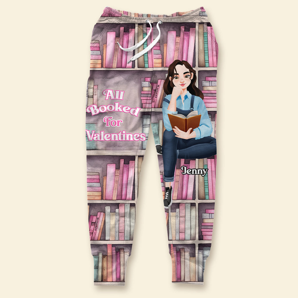 Personalized Valentine's Day Joggers for Book Lovers Shorts and Pants PopCulturePrints