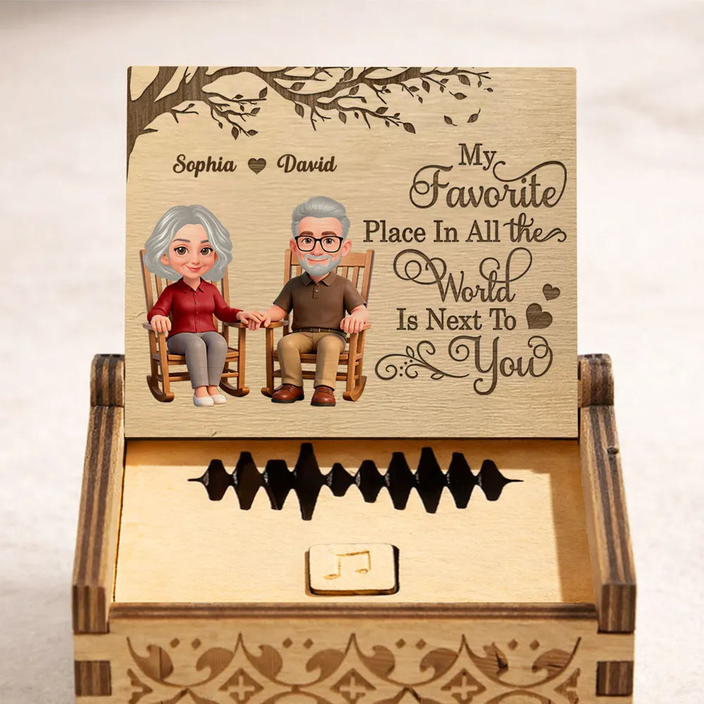 Personalized Wooden Music Box for Couples with Engraved Message - Anniversary Gift Plaque MagicInPrints